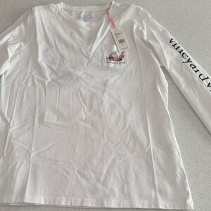 Vineyard Vines White Long Sleeve Kids Shirt
